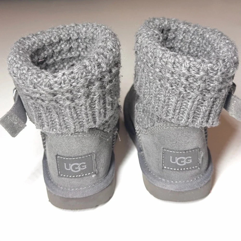 UGG Australia Kids Classic Solene Mini  Boots  Gray Size- 9